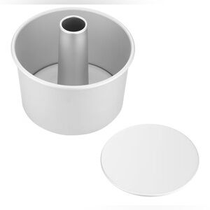 NEW 7" Non-Stick Chiffon Cake Pan 5.5” Deep 2 Removable Bottoms Flat & Tube